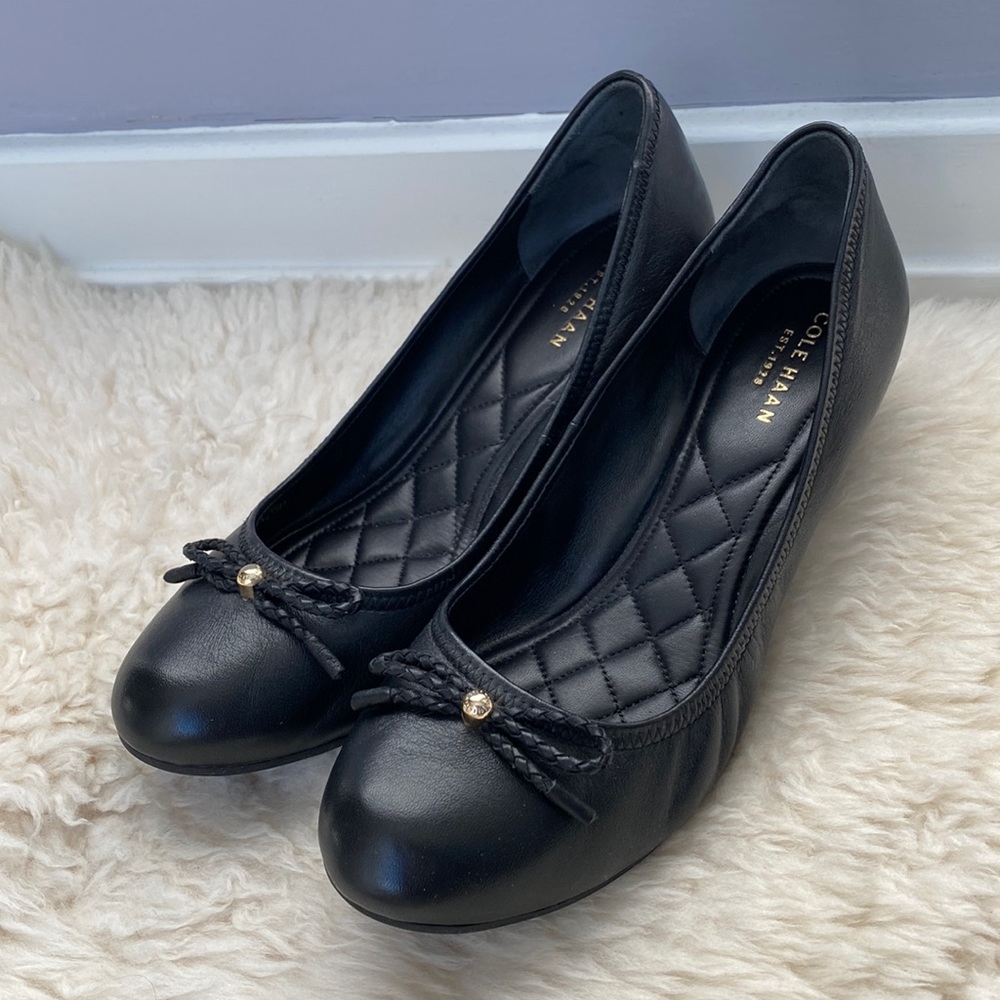 Cole Haan Tali Grand Lace Wedge 40 w/Bow